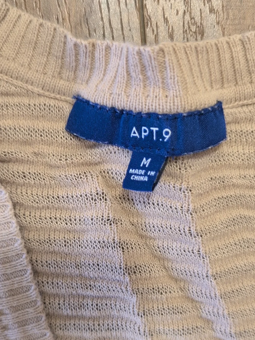 Apt. 9 Tan Short-Sleeve Open-Front Knit Cropped Cardigan Lace Trim